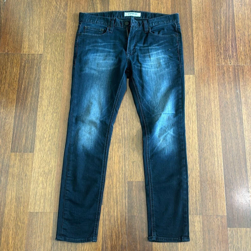 Express Men’s dark wash stretch jeans